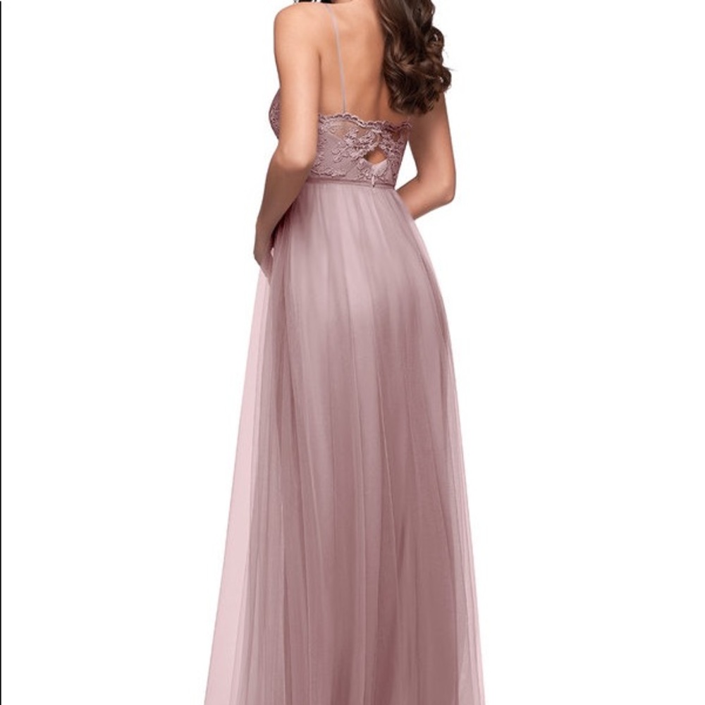 Azazie Layla Dress (Color: Dusty Rose)